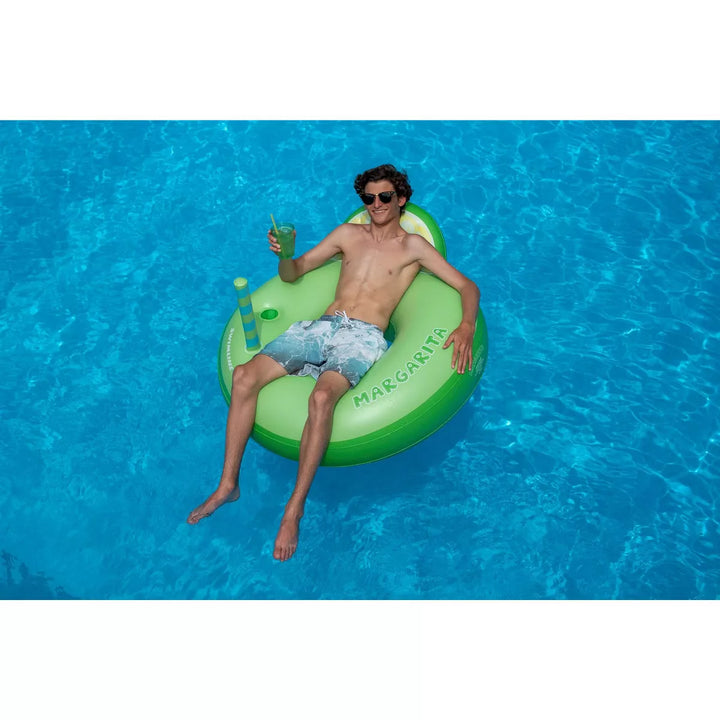 Swim Central Inflatable Margarita Lime Wedge Swimming Pool Float - 41" - Green