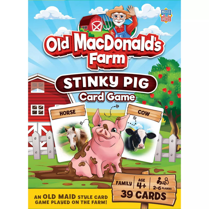 Masterpieces Kids Games - Old Macdonald'S Farm - Stinky Pig Kids Card Game.