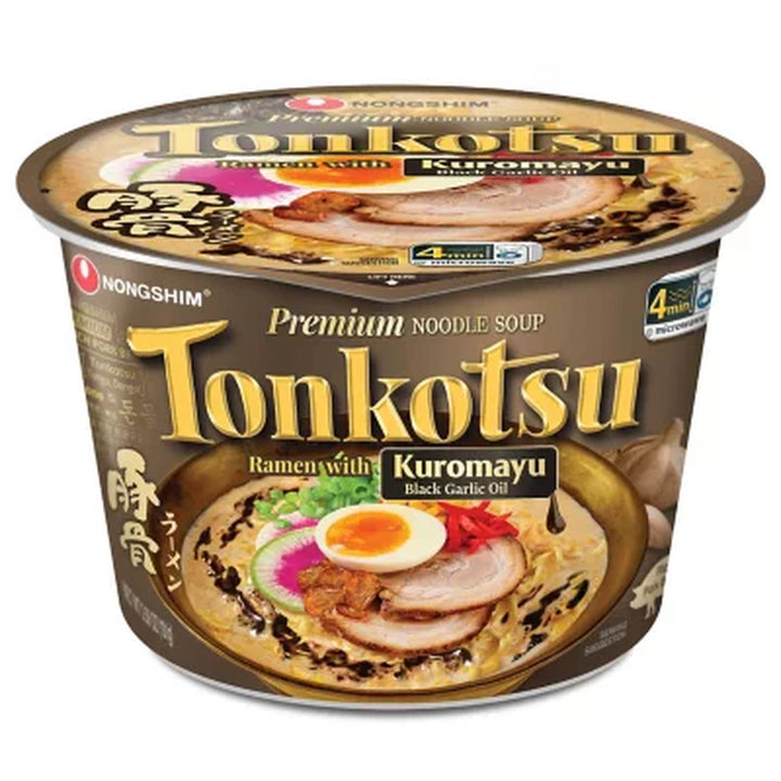Nongshim Premium Tonkotusu Kuromayu Noodle Soup 6 Pk.