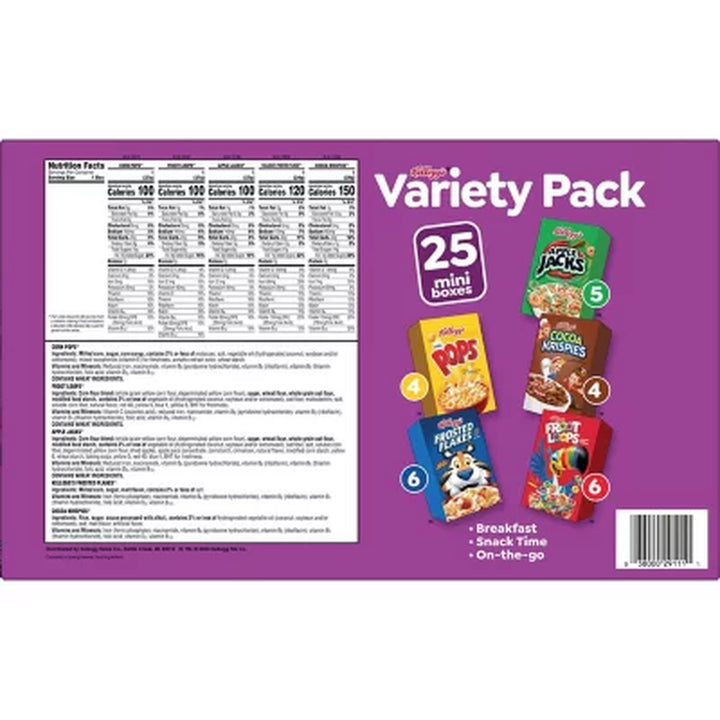 Kellogg'S Assorted Cereal 26.97 Oz., 25 Pk.