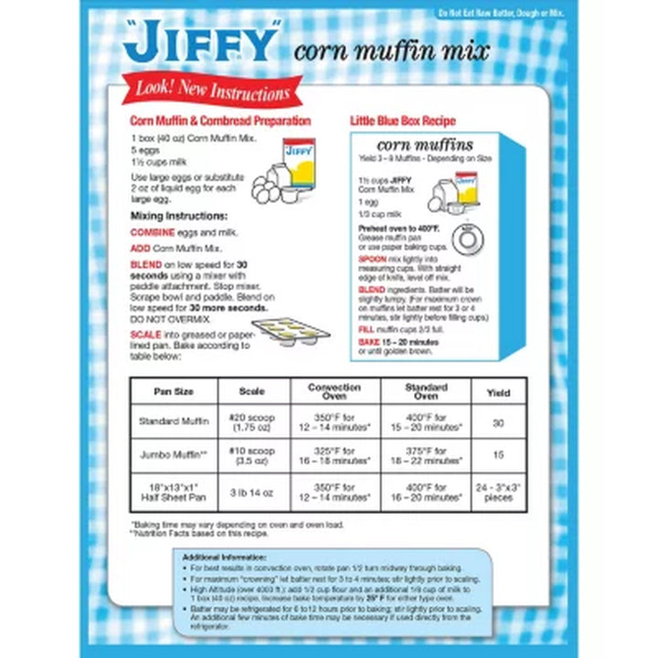 JIFFY Corn Muffin Mix 40 Oz.