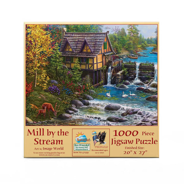 Sunsout Mill by the Stream 1000 Pc Jigsaw Puzzle 42939