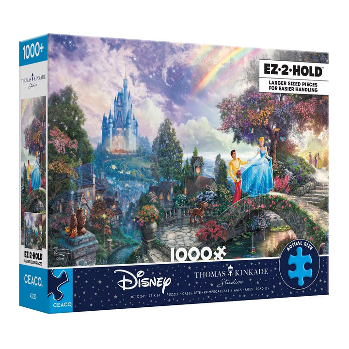 Ceaco Disney Thomas Kinkade: Cinderella Wished upon a Dream Oversized Jigsaw Puzzle - 1000Pc