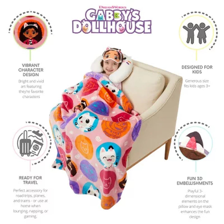 Kids 3-Piece Licensed Character Travel Set, Assorted Characters