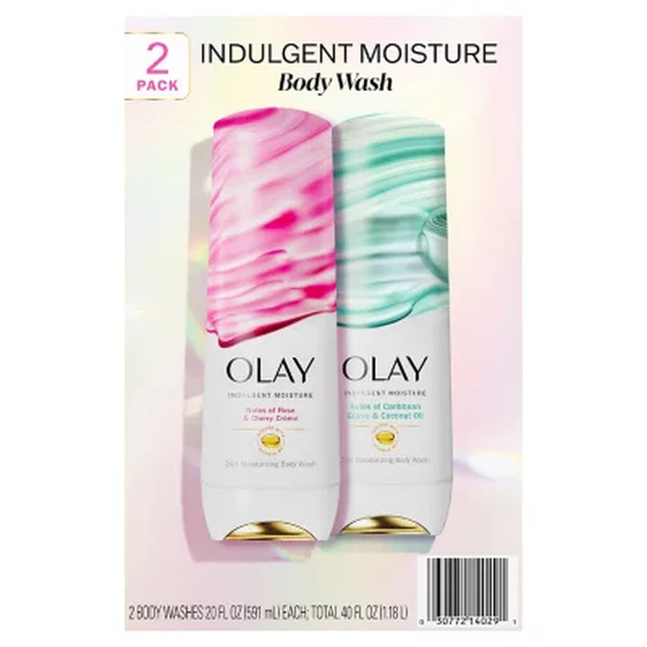 Olay Indulgent Moisture Body Wash with Vitamin B3, 20 Oz., 2 Pk.