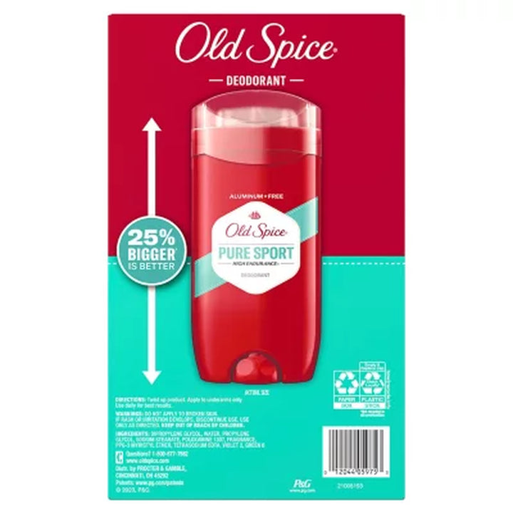 Old Spice High Endurance Deodorant, 48-Hr. Protection, Pure Sport, 3.0 Oz., 5 Pk.