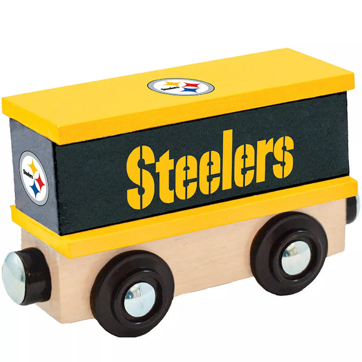 Masterpieces Wood Train Box Car - NFL Pittsburgh Steelers.