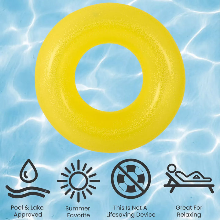 Pool Central Inflatable Inner Tube Pool Float - 35" - Yellow