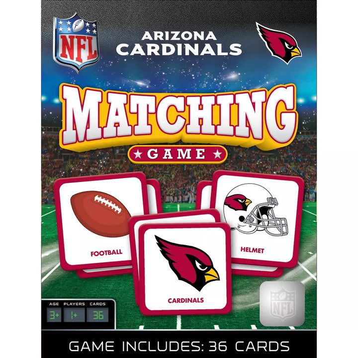 Masterpieces Officially Licensed NFL Arizona Cardinals Matching Game for Kids and Families.