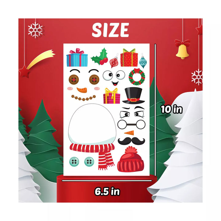 Fun Little Toys 36 PCS Christmas Make-A-Face Stickers Kids DIY Kits