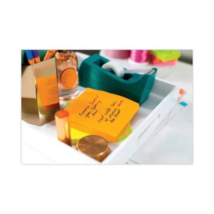 Post-It Super Sticky Notes, 4 X 4, Lined, 90 Sheet Pads, 6 Pads, Jewel Pop Collection