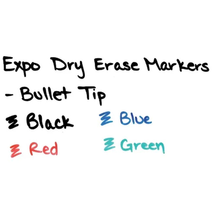 EXPO Low Odor Dry Erase Markers, Black (Bullet Tip, 12 Ct.)