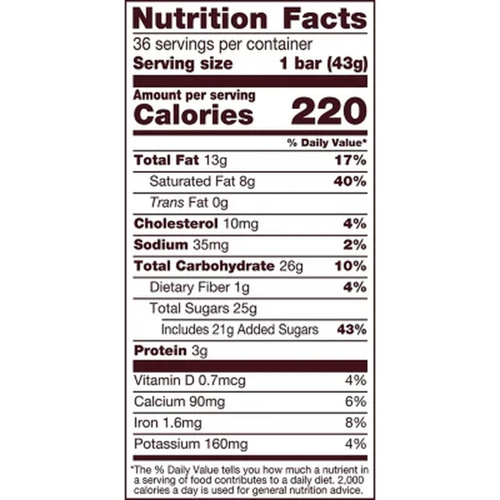 HERSHEY'S Milk Chocolate Candy Bars, 1.55 Oz., 36 Pk.