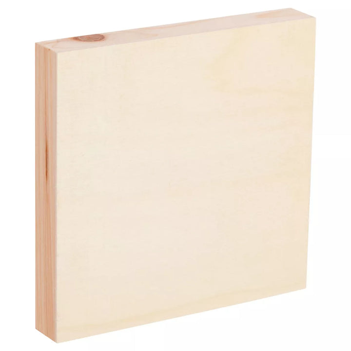 Bright Creations 6 Pack Unfinished Wood Canvas Boards for Painting, 6X6 Square Wooden Panels for Crafts