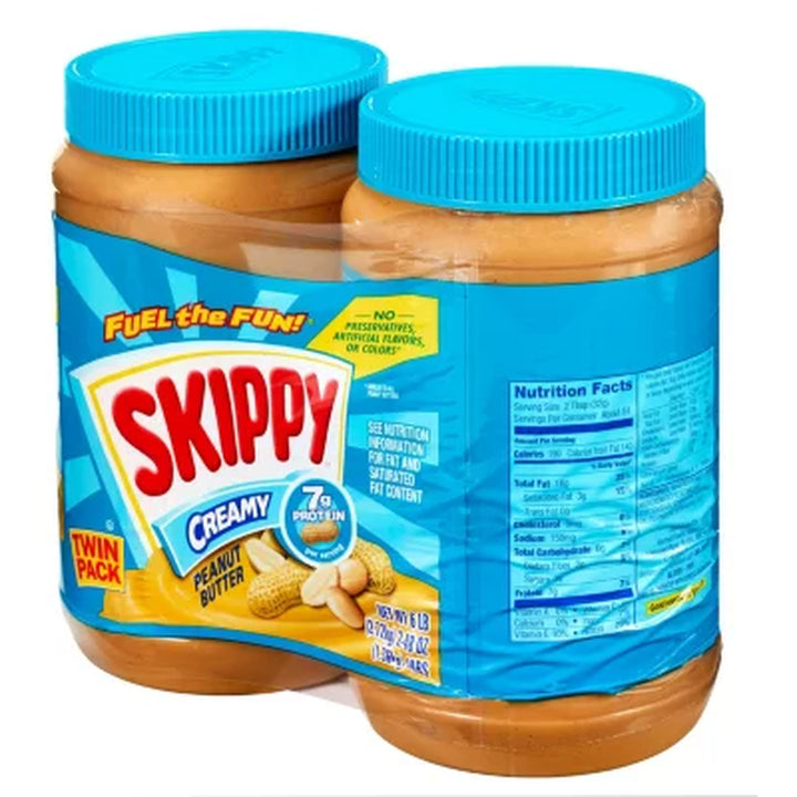 Skippy Creamy Peanut Butter Spread (48 Oz., 2 Pk)