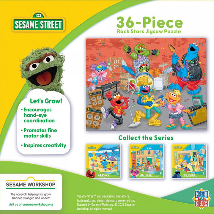 Masterpieces 36 Piece Jigsaw Puzzle for Kids - Sesame Street Rock Stars