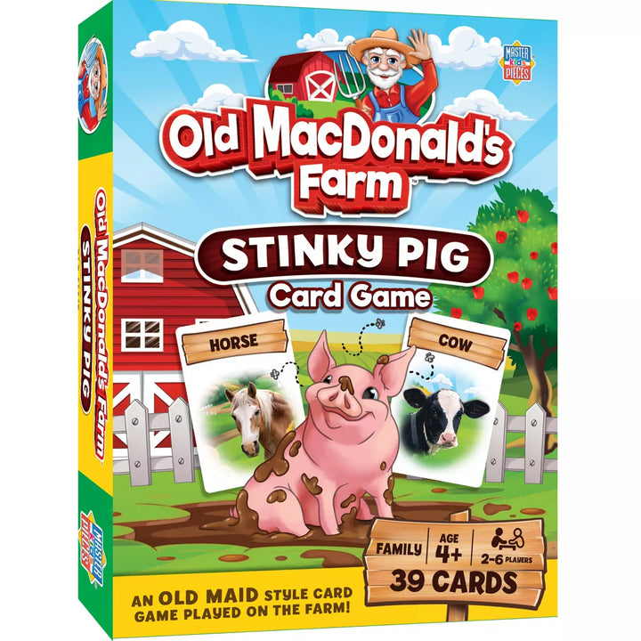 Masterpieces Kids Games - Old Macdonald'S Farm - Stinky Pig Kids Card Game.