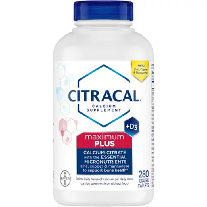 Citracal Calcium Citrate Caplets + D3 280 Ct.