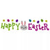 Northlight 21-Piece Pink and Green Happy Easter Spring Gel Window Clings