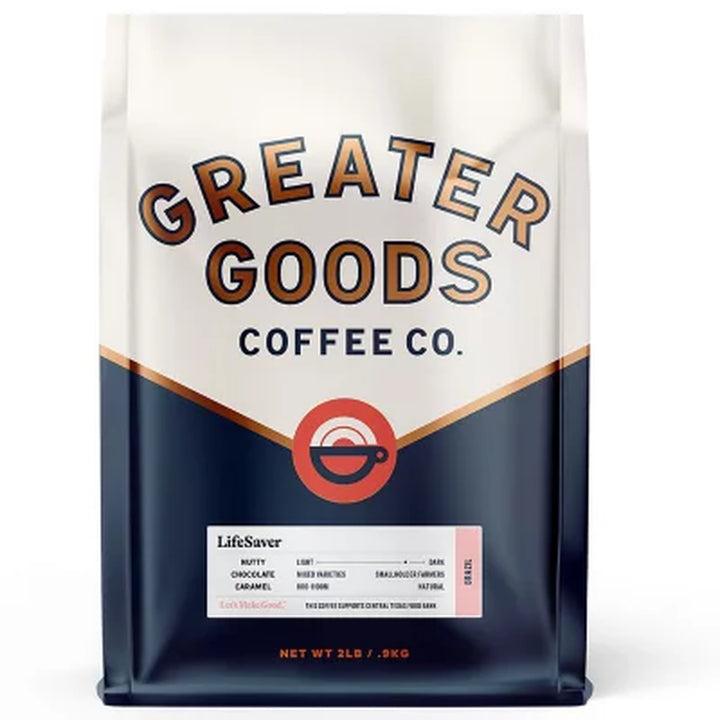 Greater Goods Whole Bean Coffee, Life Saver Blend 32 Oz.