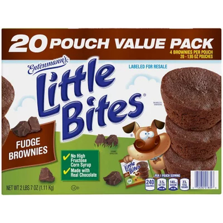 Entenmann'S Little Bites Fudge Brownie Mini Muffins 1.95 Oz., 20 Pk.