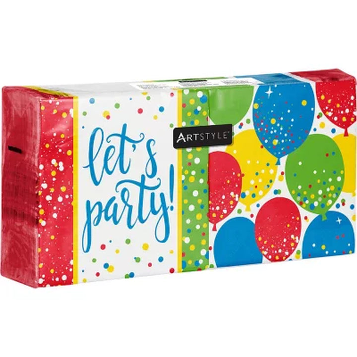 Artstyle Balloon Sparkles Birthday Paper Plates & Napkins Kit 285 Ct.