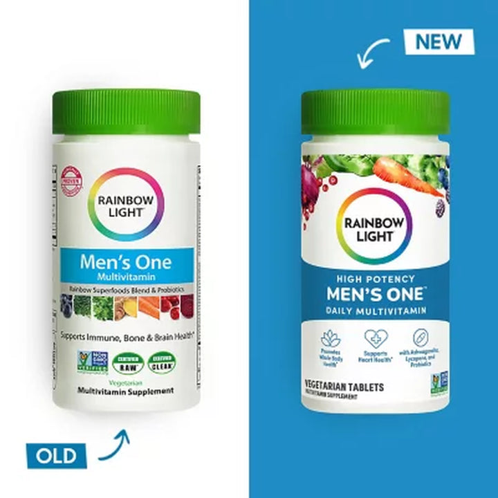 Rainbow Light Men'S One Multivitamin Tablet plus Superfoods & Probiotics 180 Ct.