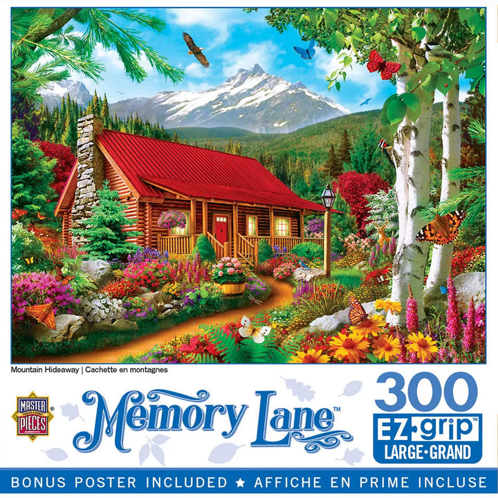 Masterpieces 300 Piece EZ Grip Jigsaw Puzzle - Mountain Hideaway - 18"X24".