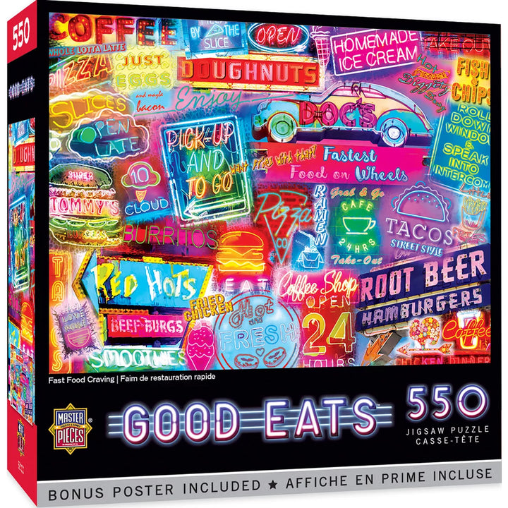 Masterpieces 550 Piece Jigsaw Puzzle - Fast Food Craving - 18"X24".