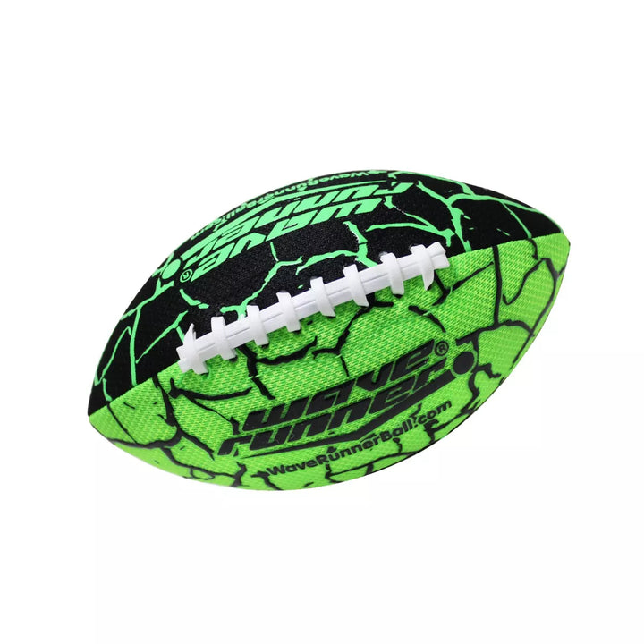 Wave Runner Grip It Waterproof Football 9.25 Inches W/Sure-Grip Technology Play in Water Great for Beach Pool Lake BBQ Park & Anywhere Pump Included