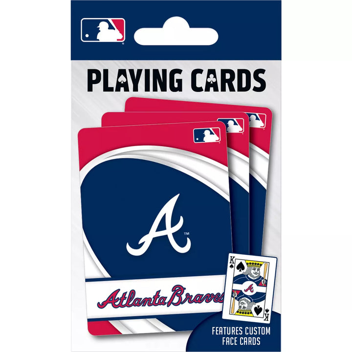 Masterpieces Officially Licensed MLB Atlanta Braves Playing Cards - 54 Card Deck for Adults.