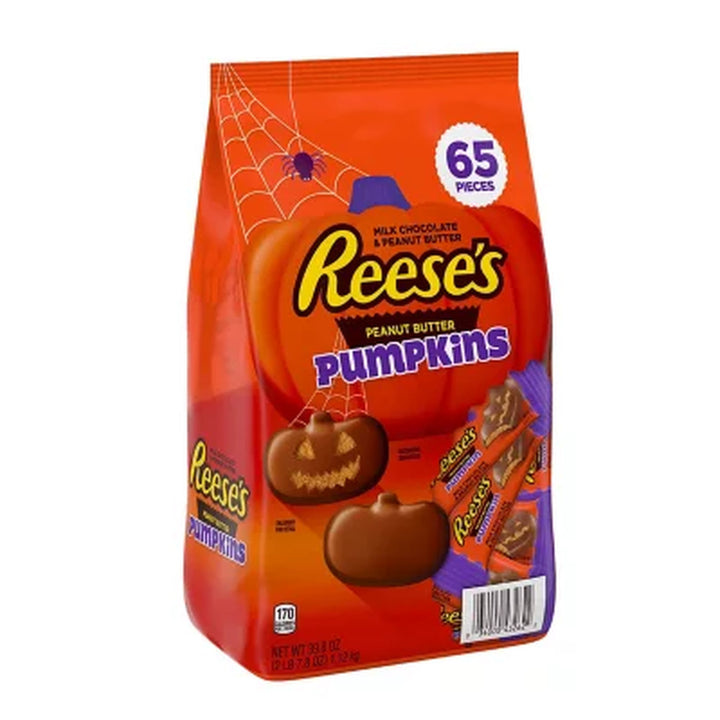 REESE'S Pumpkins, Milk Chocolate Peanut Butter Candy, 65 Pcs.