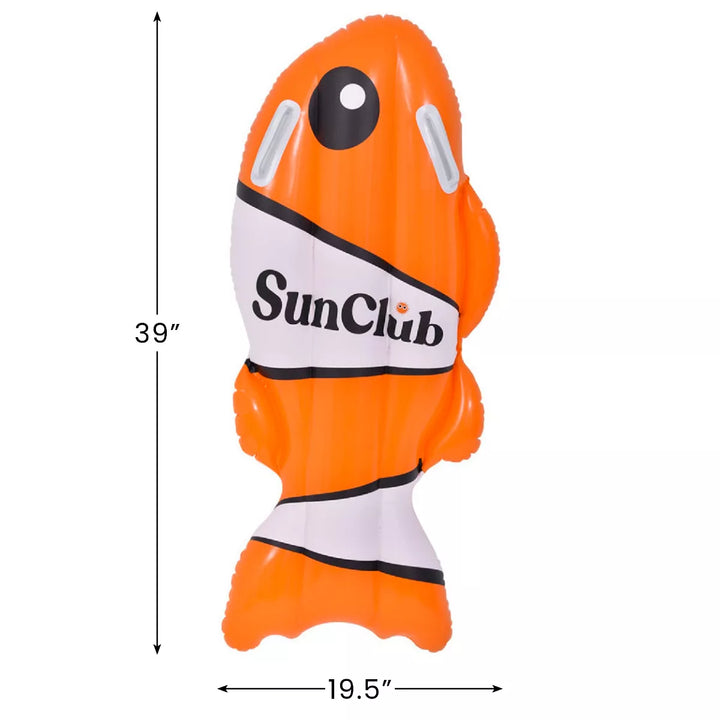 Pool Central Inflatable Clown Fish Swimming Kickboard - 39" - Orange and White