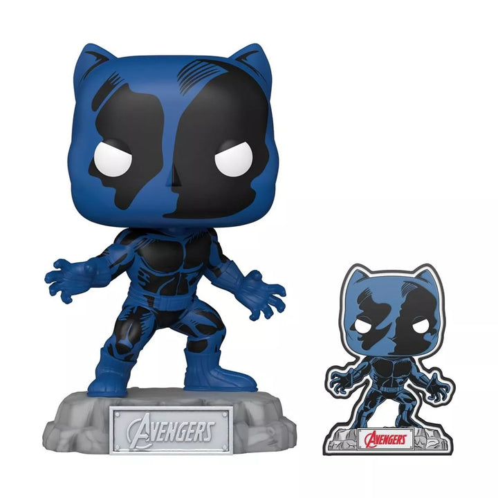 Funko Pop! & Pin: the Avengers: Earth'S Mightiest Heroes - 60Th Anniversary, Black Panther with Pin, Exclusive #1244 #70125