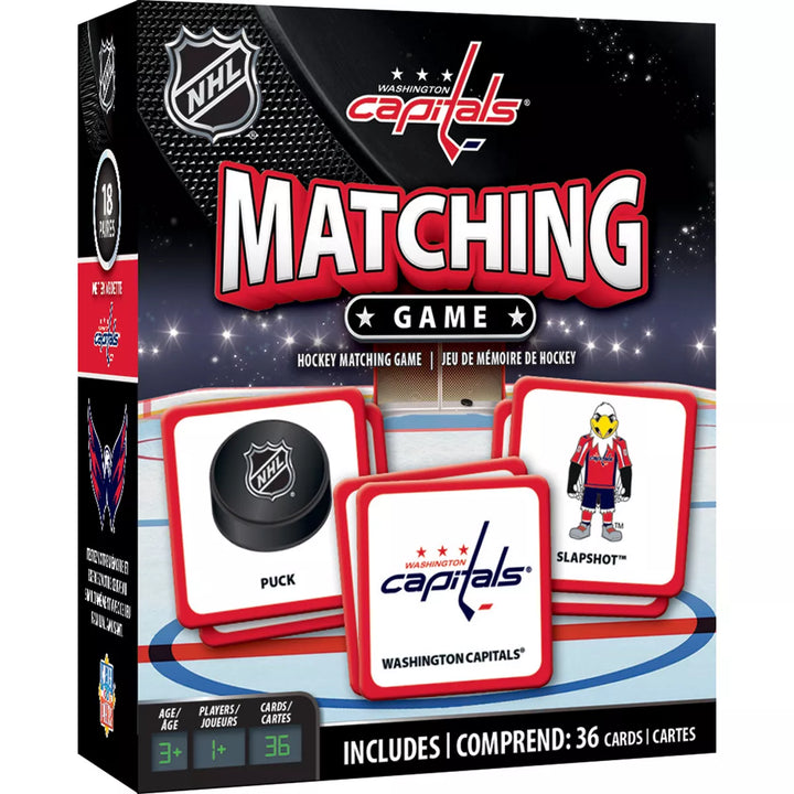 Masterpieces Officially Licensed NHL Washington Capitals Matching Game for Kids and Families.