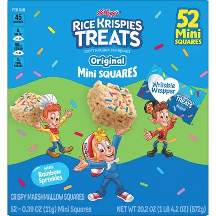 Rice Krispies Treats Minis, Rainbow Sprinkles 20.2 Oz. Box, 52 Ct.