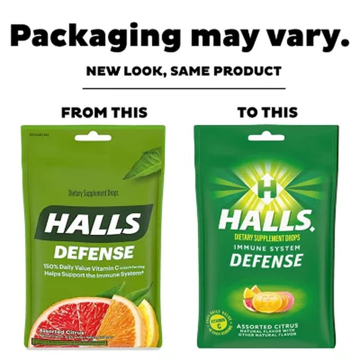 Halls Defense Assorted Citrus Vitamin C Drops Value Pack (180 Ct.)