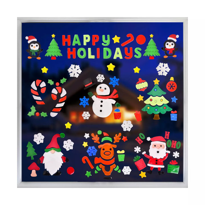 Fun Little Toys 8 PCS Christmas Window Gel Clings