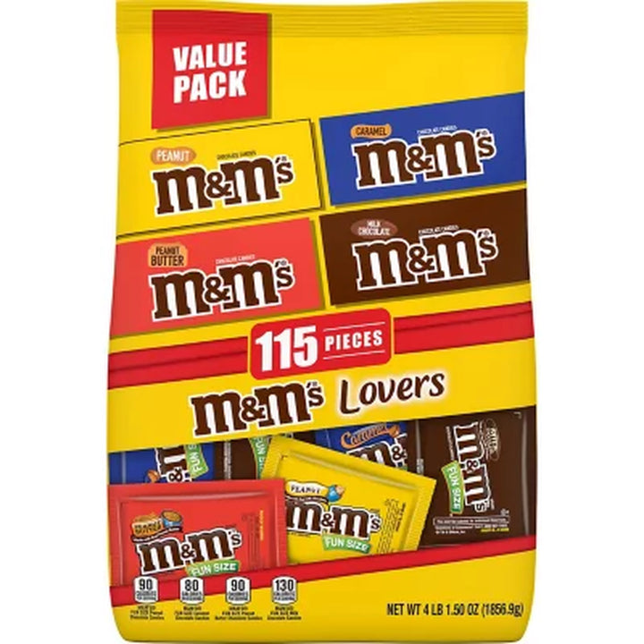 M&M'S Chocolate Variety Pack Candy, Fun Size, 115 Pcs.
