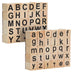 Juvale 60-Piece Wood Alphabet Stamp Set, Upper and Lowercase Letters with Symbols, Rubber Stamps for Kids, DIY Projects, Arts and Crafts, Scrapbooking