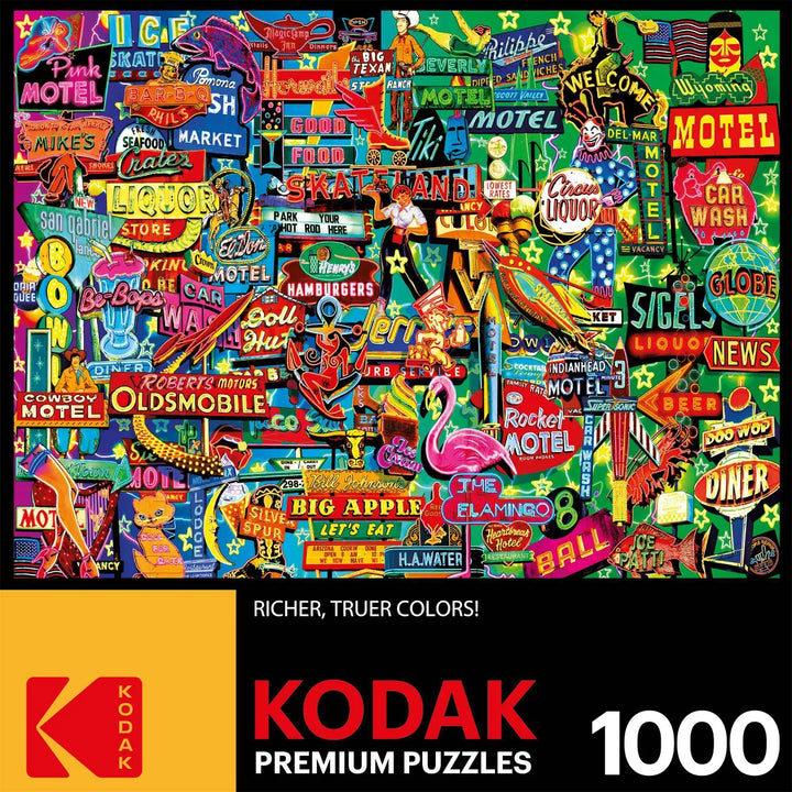 Kodak 1000 Pc Jigsaw Puzzle - Neon Retro Signs