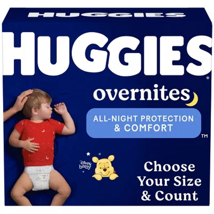 Huggies Overnites Nighttime Baby Diapers Sizes: 3-7