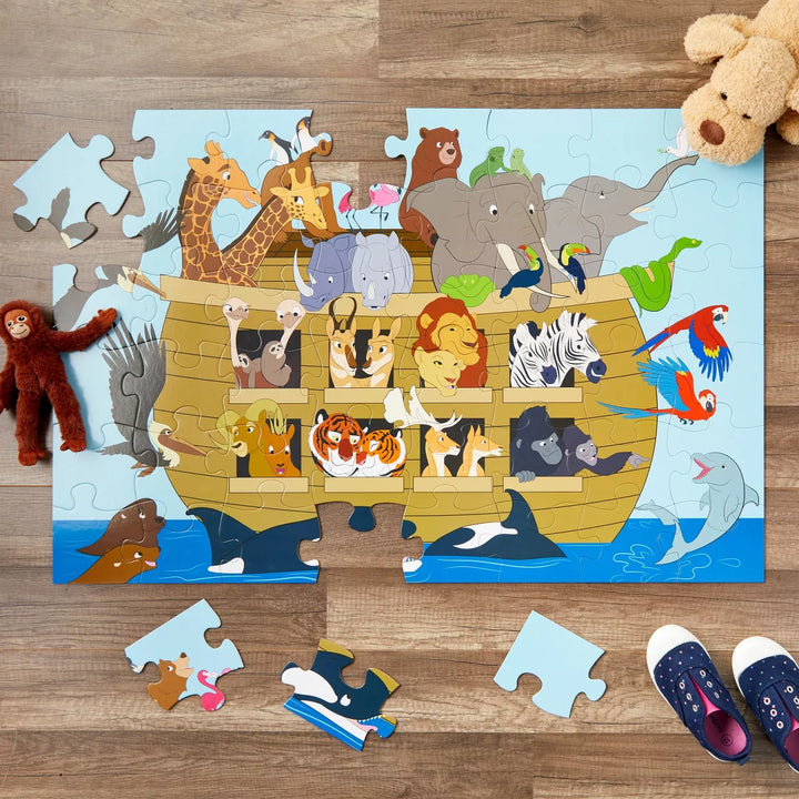 Blue Panda 48-Piece Noahs Ark Jumbo Floor Puzzle for Kids Ages 3-5, Jigsaw Puzzle for School Classroom Learning Activities, 2X3 Ft