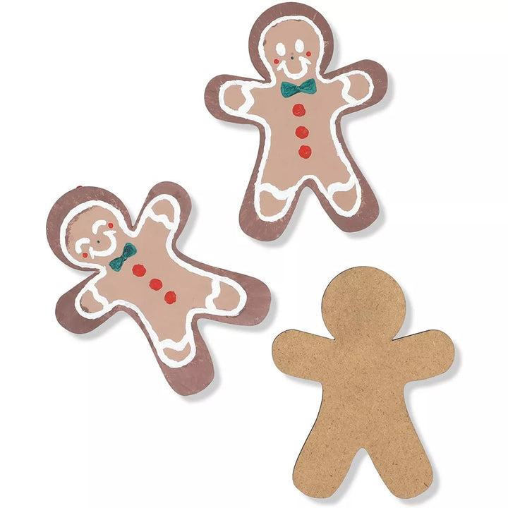 Bright Creations 24 Pack Wooden Gingerbread Men for Crafts, DIY Christmas Ornaments, 3.5 X 4.5 In