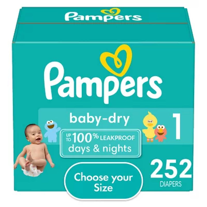 Pampers Baby Dry One-Month Supply Diapers, Sizes: 1-6