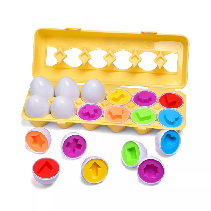 Fun Little Toys 12 PCS Sort & Match Egg Game