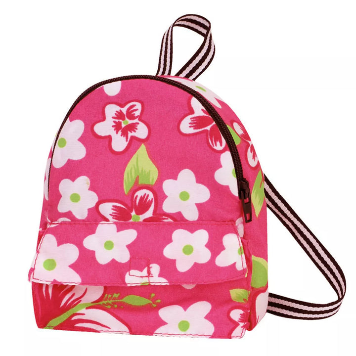 Sophia’S Flower Print Backpack for 18" Dolls, Hot Pink