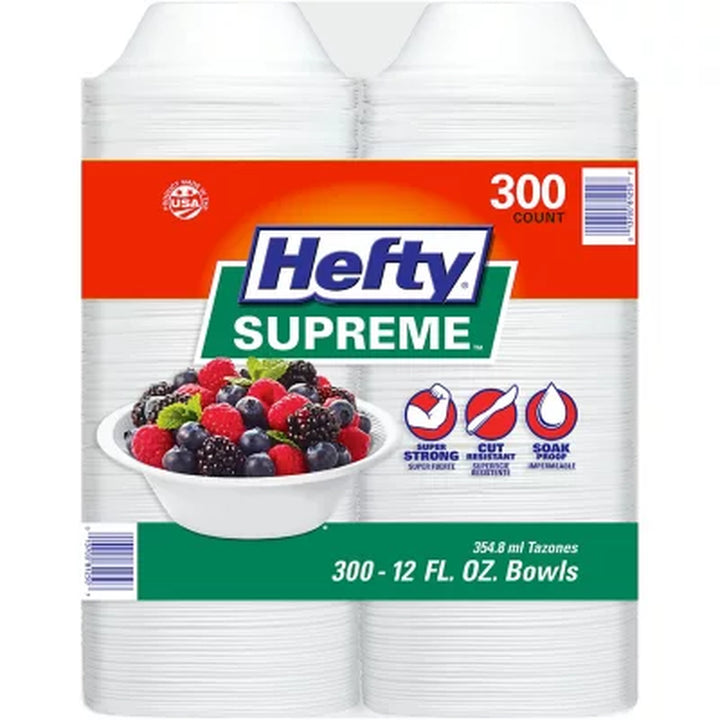 Hefty Supreme Heavyweight Foam Bowls 12 Oz., 300 Ct.