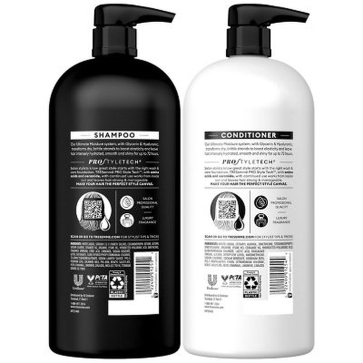 Tresemmé Ultimate Moisture Shampoo and Conditioner, 39 Fl. Oz., 2 Pk.