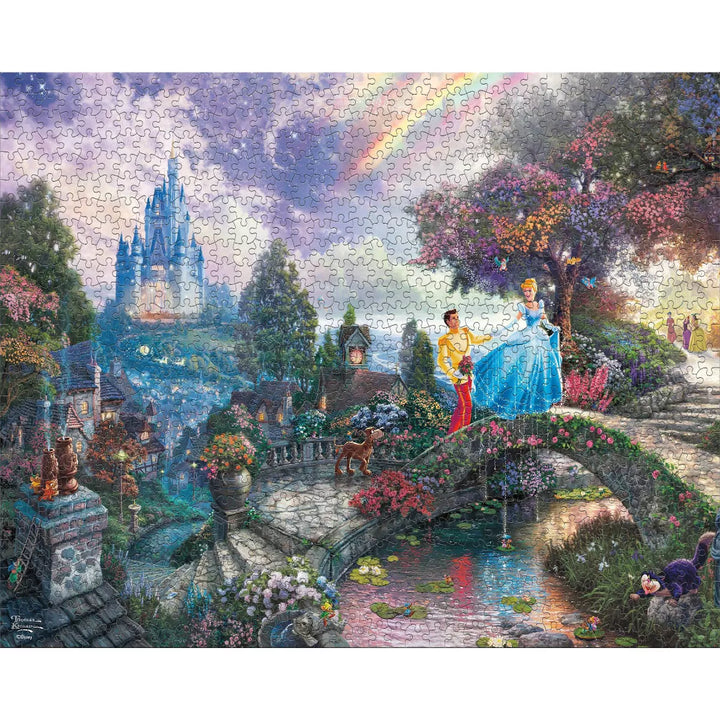 Ceaco Disney Thomas Kinkade: Cinderella Wished upon a Dream Oversized Jigsaw Puzzle - 1000Pc